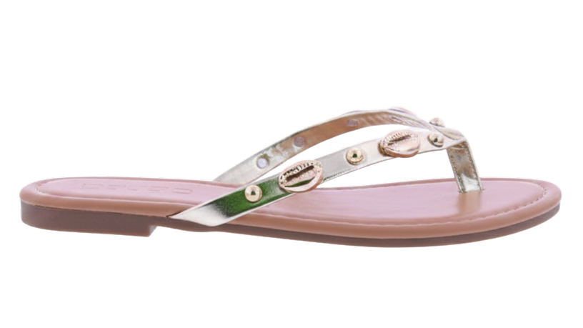 Women's Shell Embellished Flip Flops
