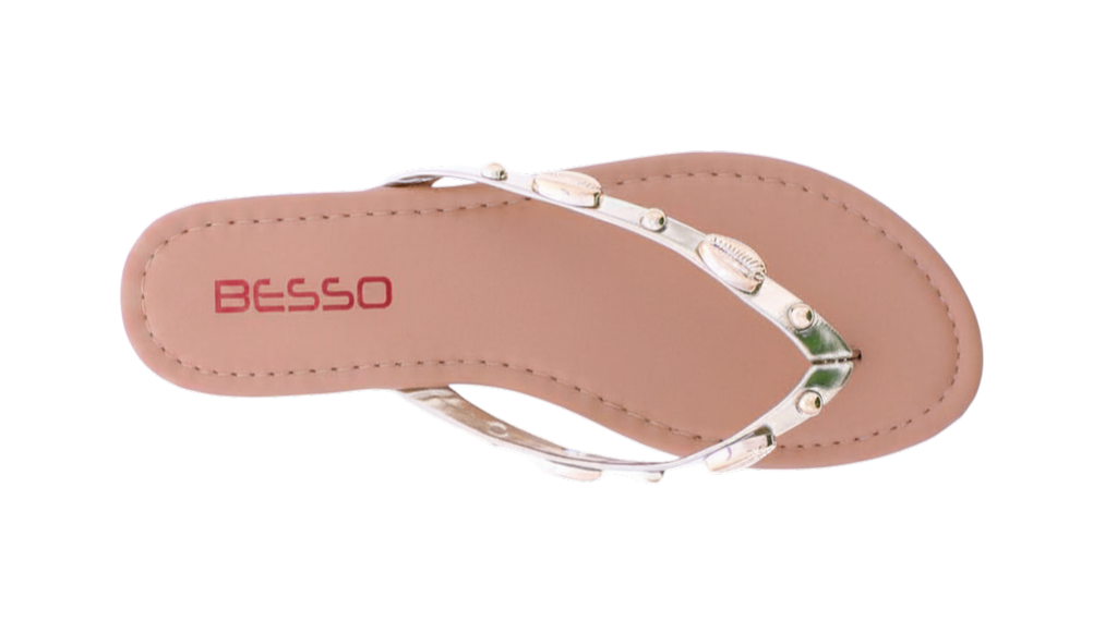 Women's Shell Embellished Flip Flops