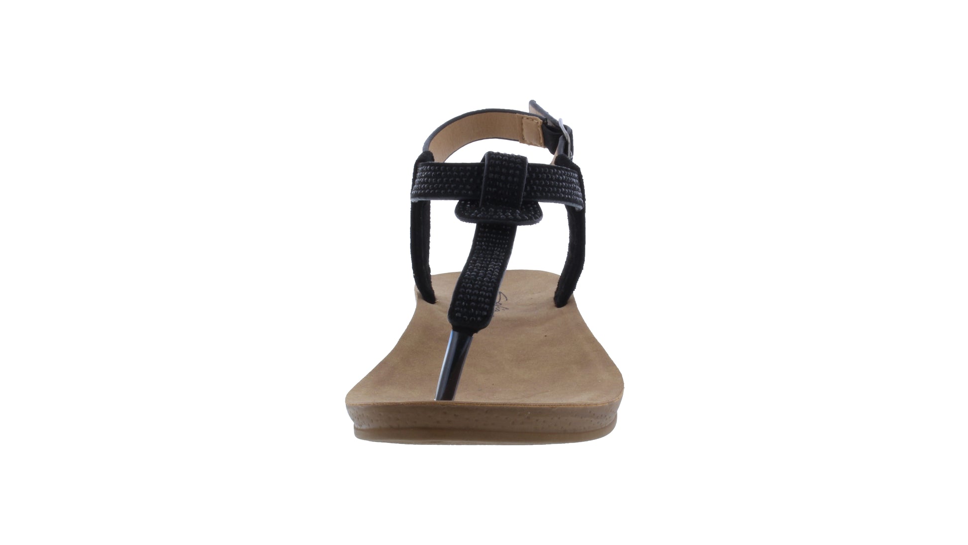 Women Microfiber and Rhinestone Sandal