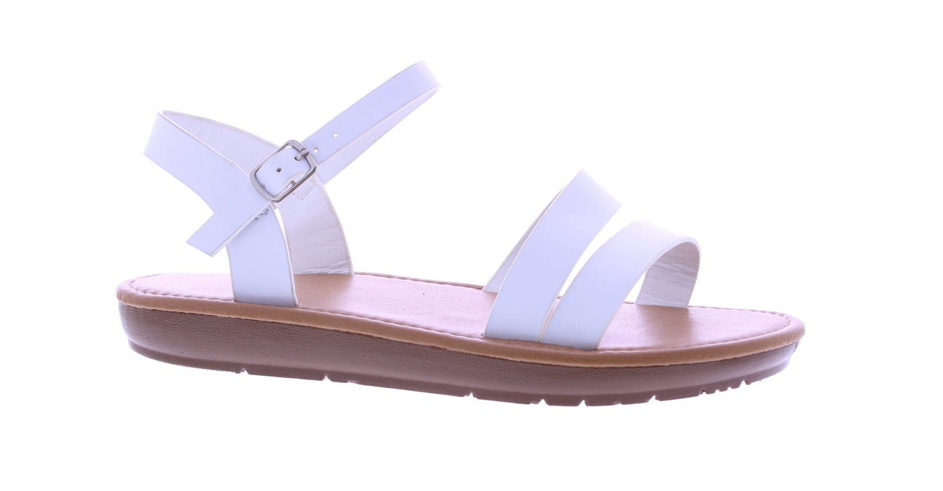 Women Two Strap Sandal with Buckle Closure