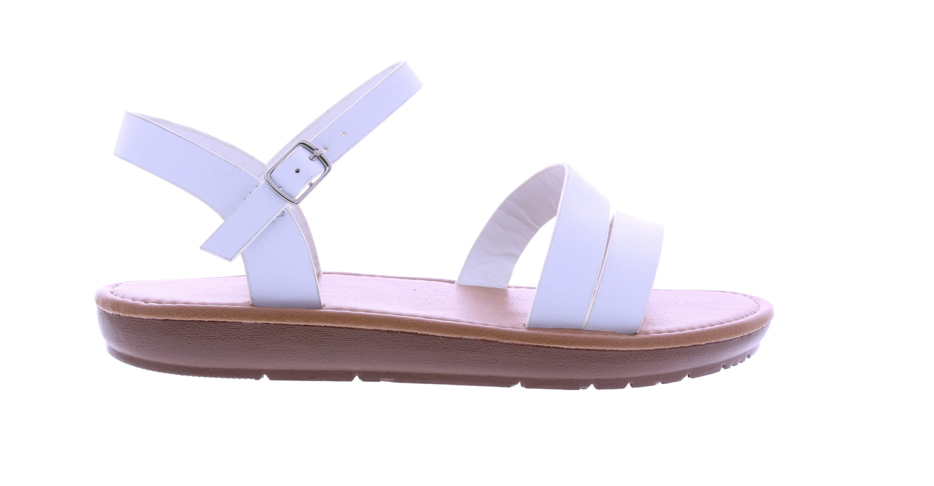 Women Two Strap Sandal with Buckle Closure