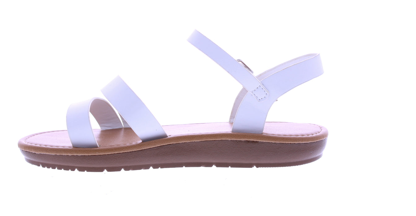 Women Two Strap Sandal with Buckle Closure