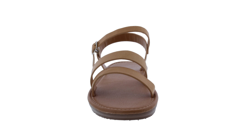 Women Two Strap Sandal with Buckle Closure