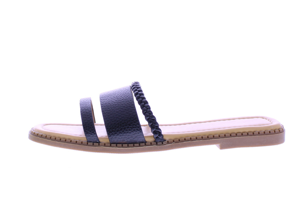 Women Triple Band Slip On Sandal