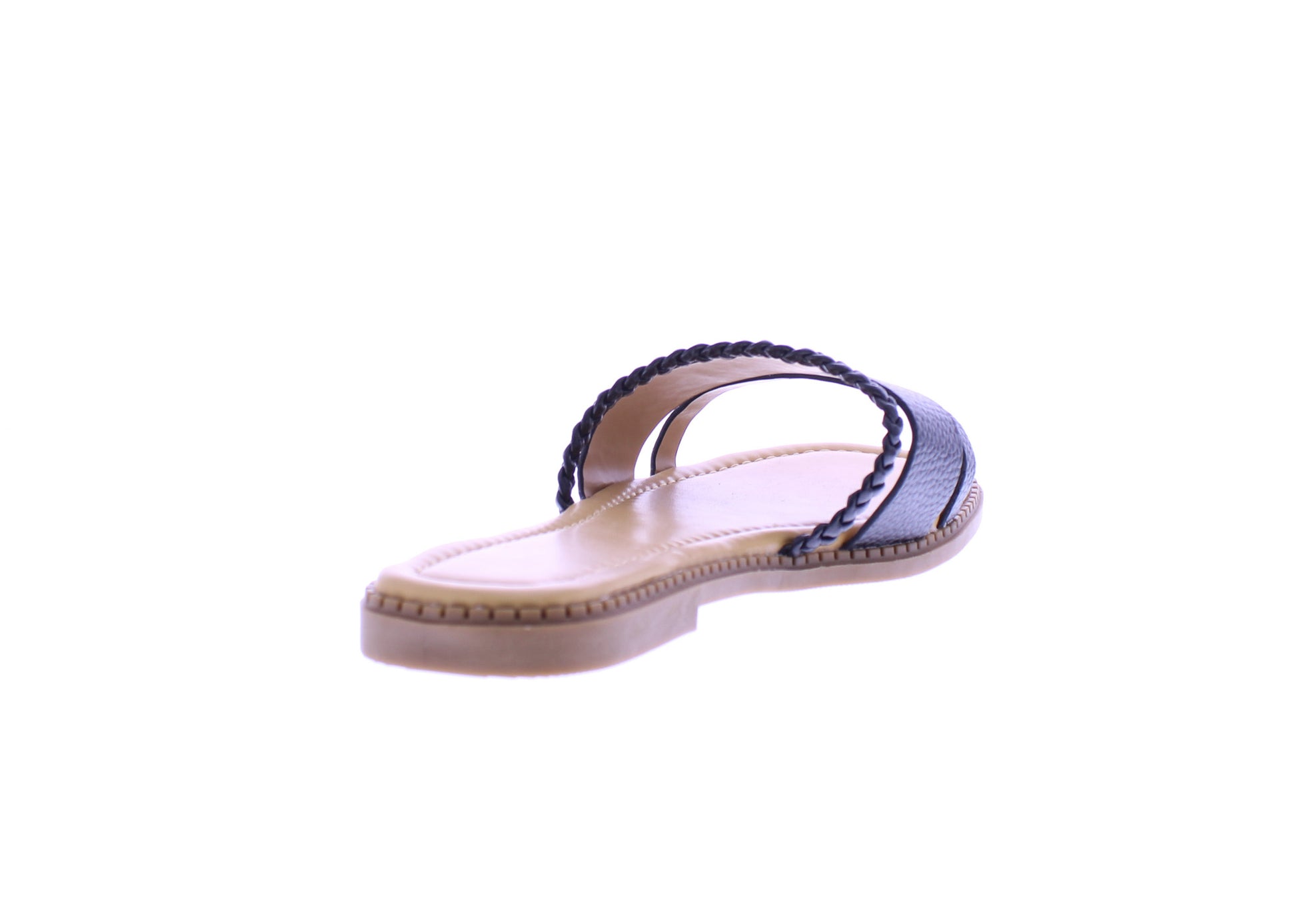 Sandalias sin cordones de cuero sintético para mujer