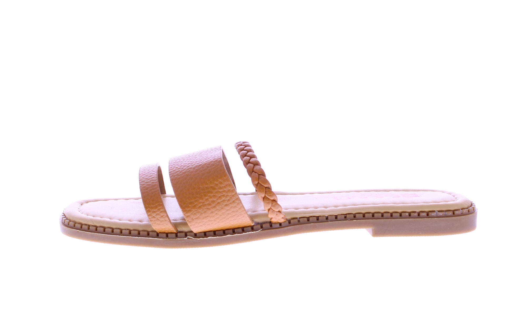 Sandalias sin cordones de cuero sintético para mujer
