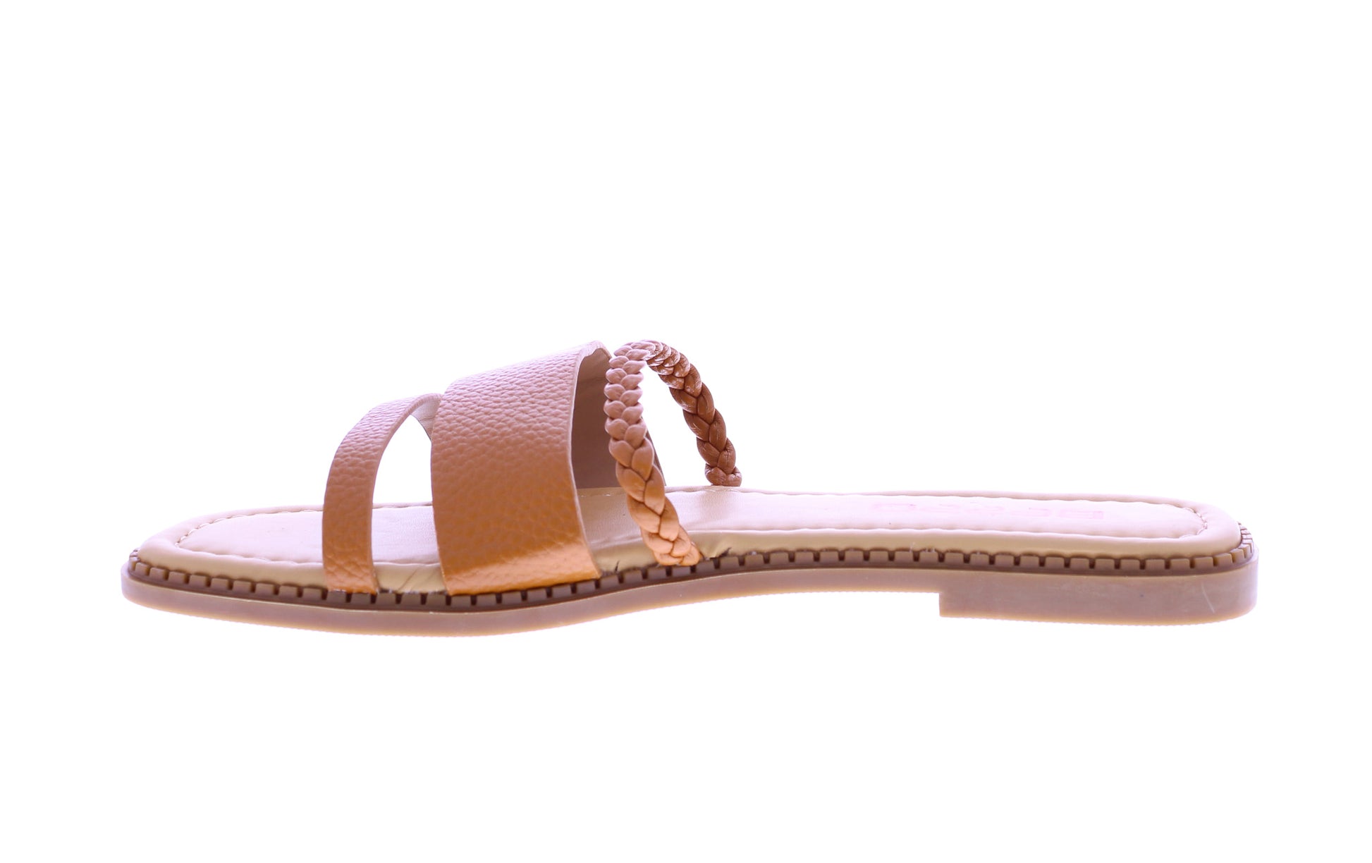 Sandalias sin cordones de cuero sintético para mujer