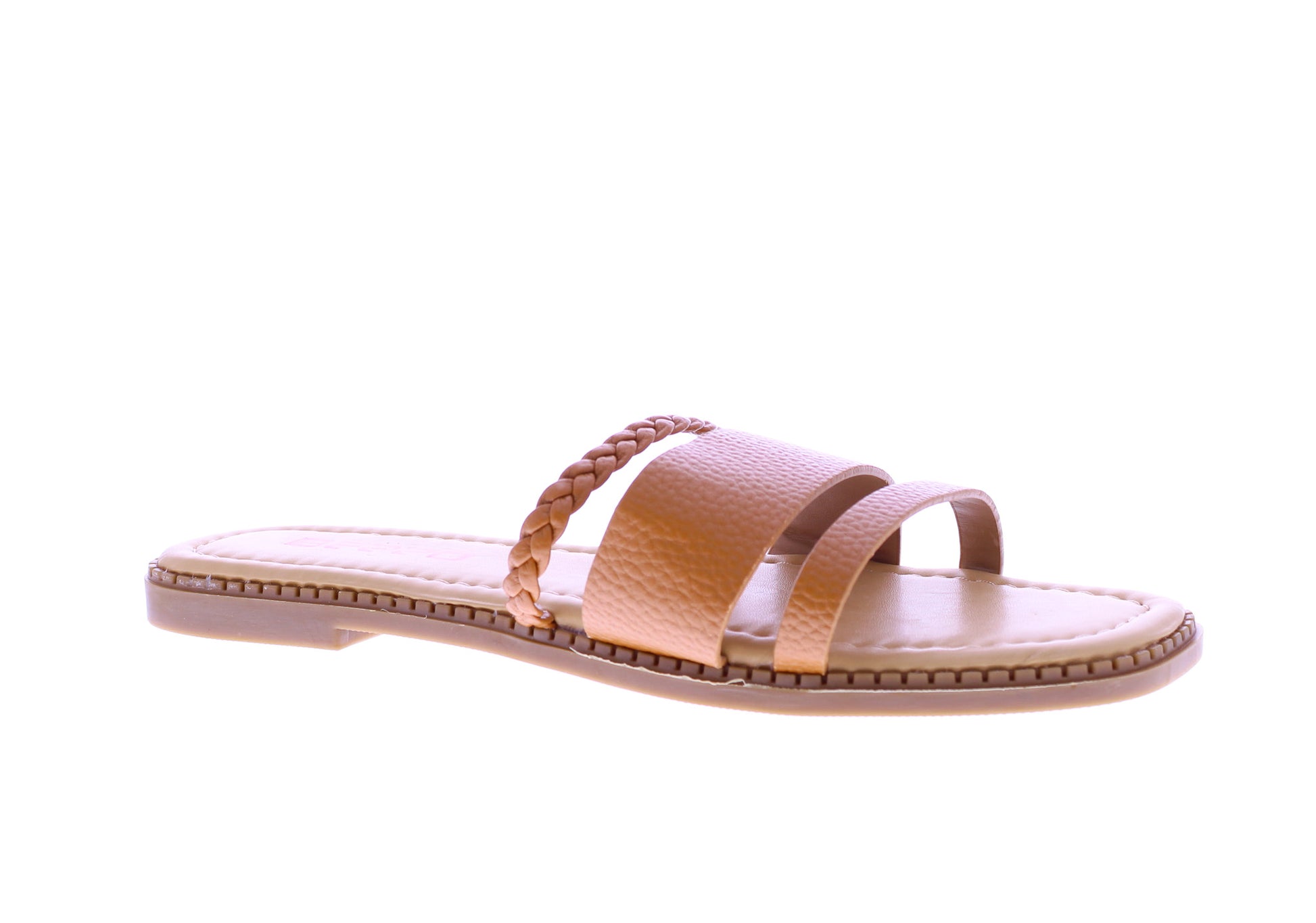 Sandalias sin cordones de cuero sintético para mujer