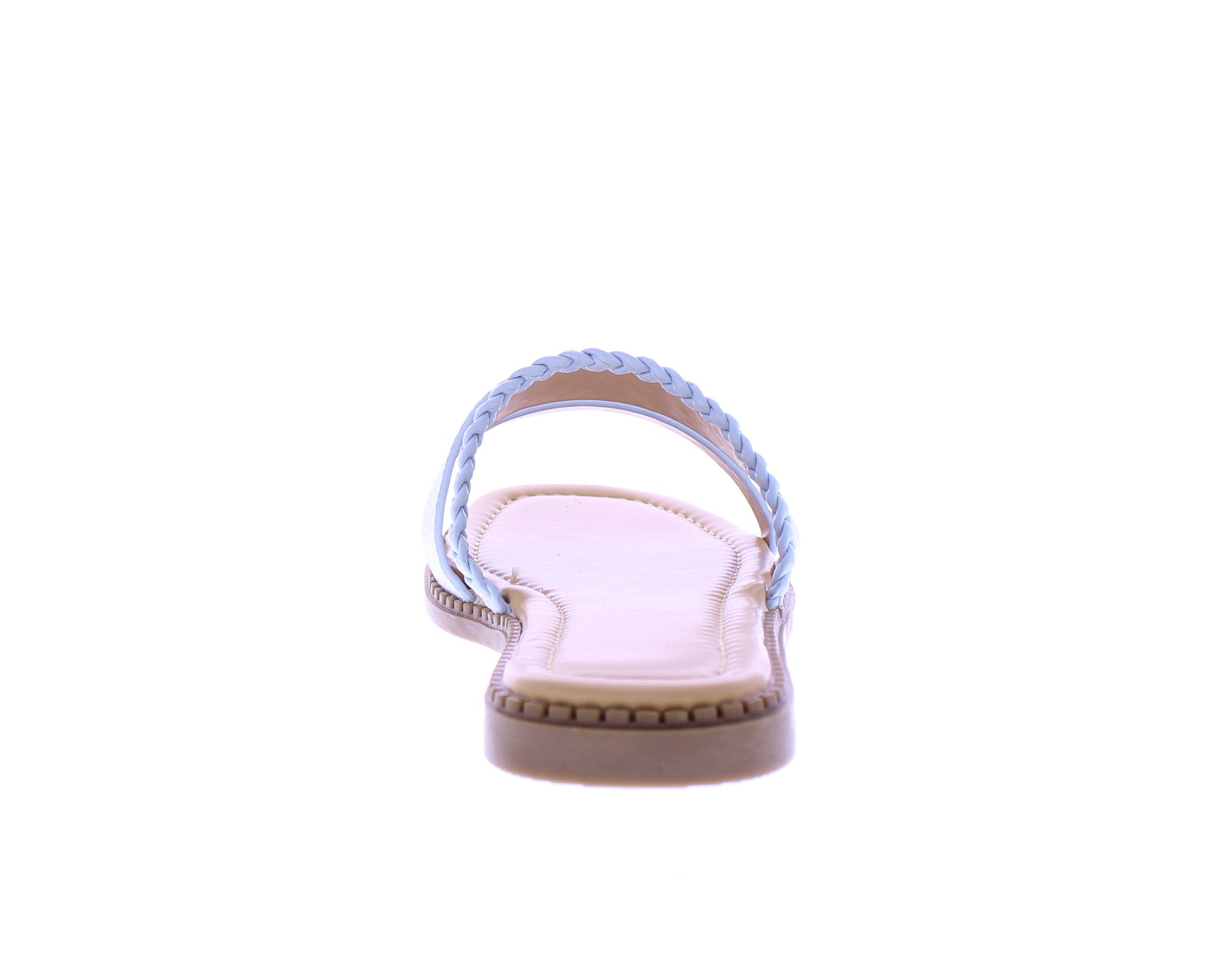 Sandalias sin cordones de cuero sintético para mujer