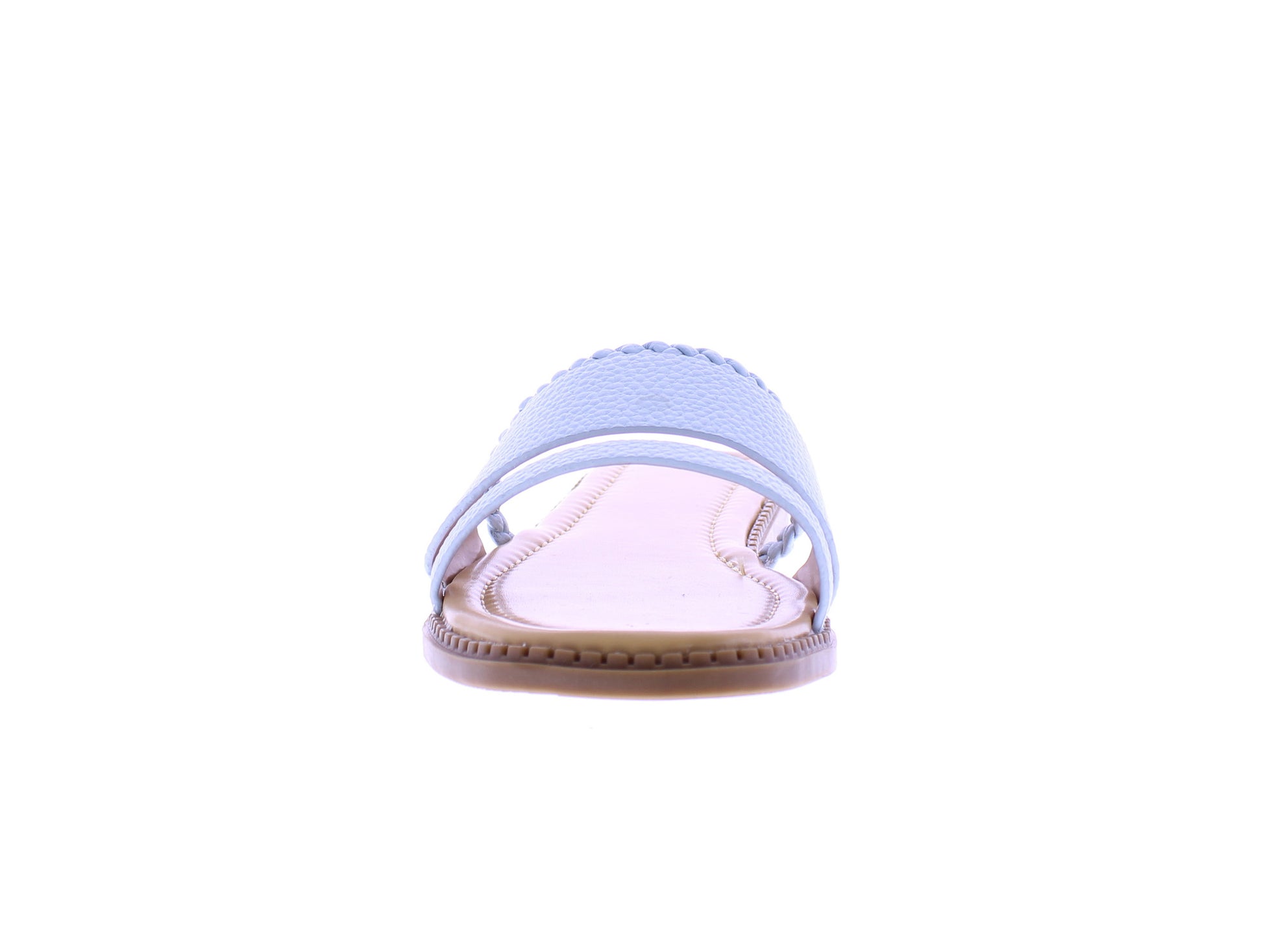 Sandalias sin cordones de cuero sintético para mujer