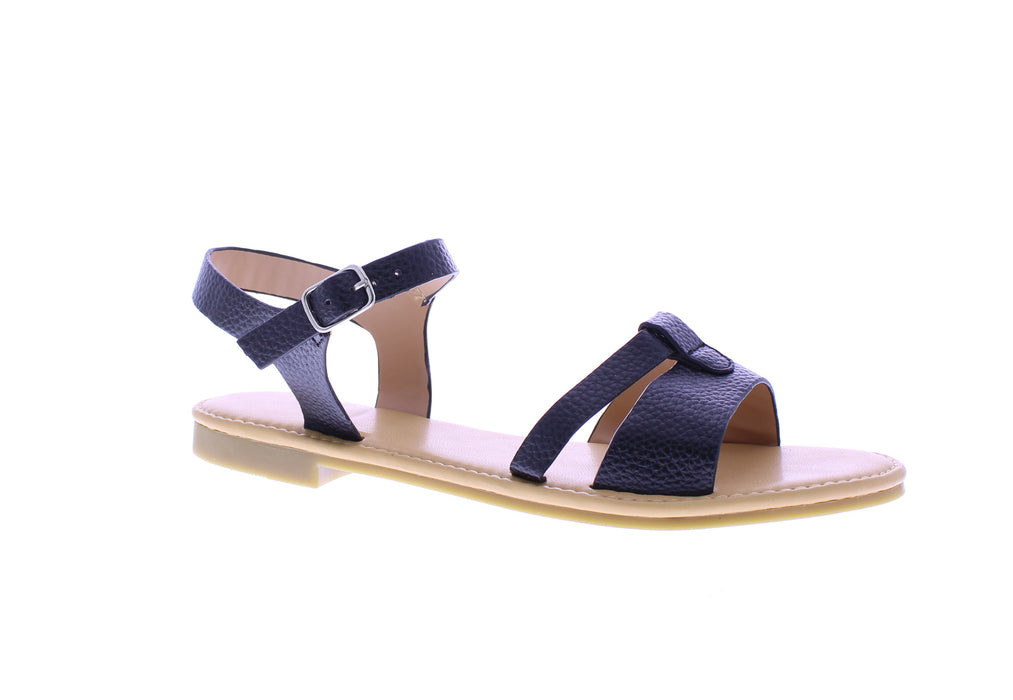 Sandalias sin cordones de cuero sintético para mujer
