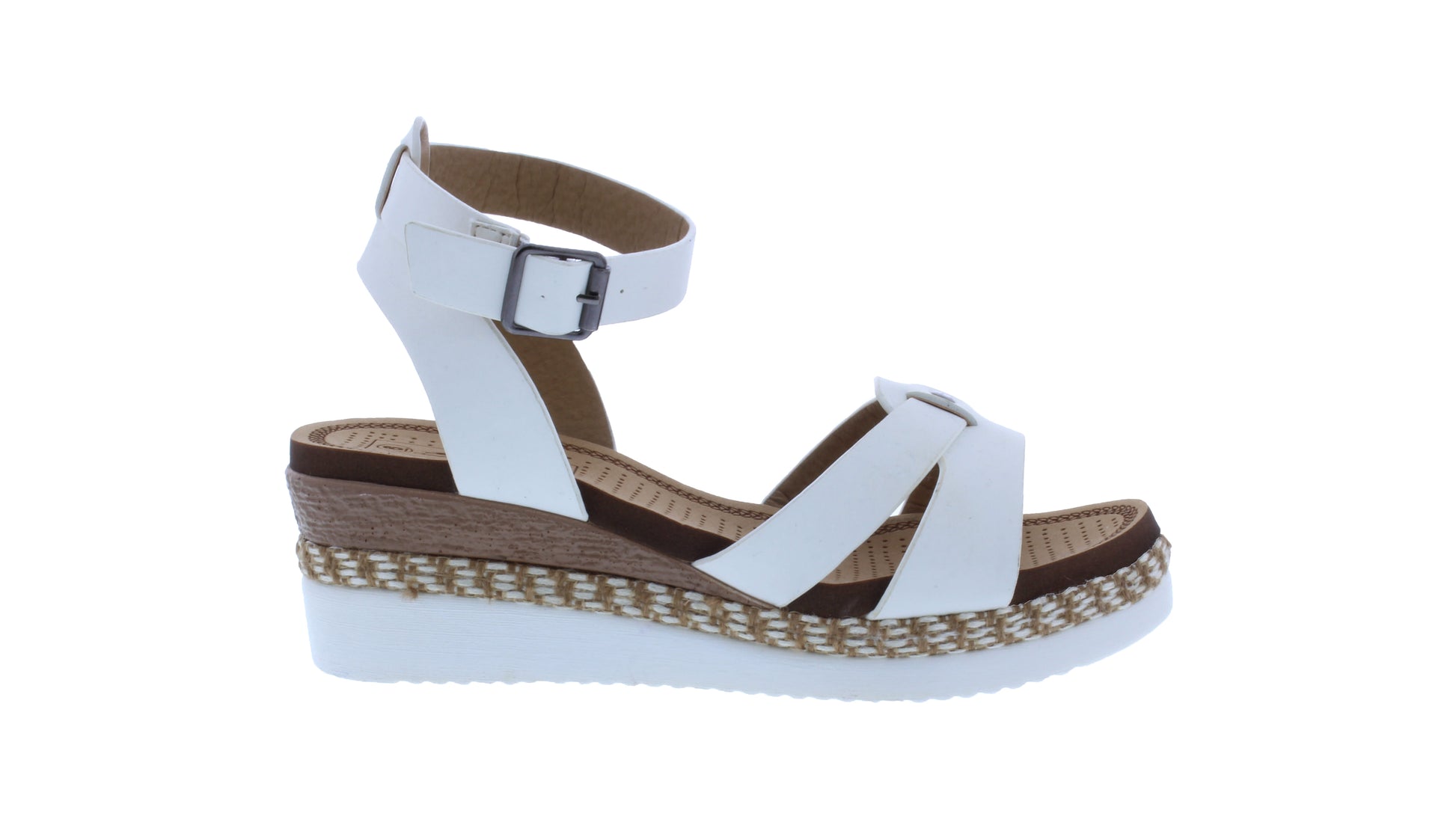 Women Platform Sandal with Buckle Closure