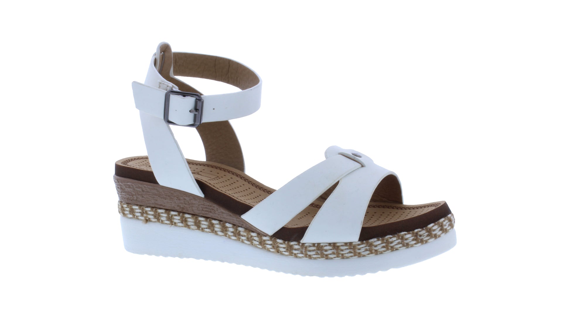 Women Platform Sandal with Buckle Closure