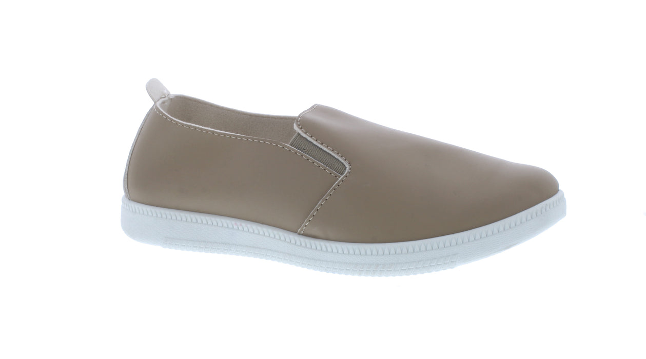 Women Faux Leather Slip On Sneaker