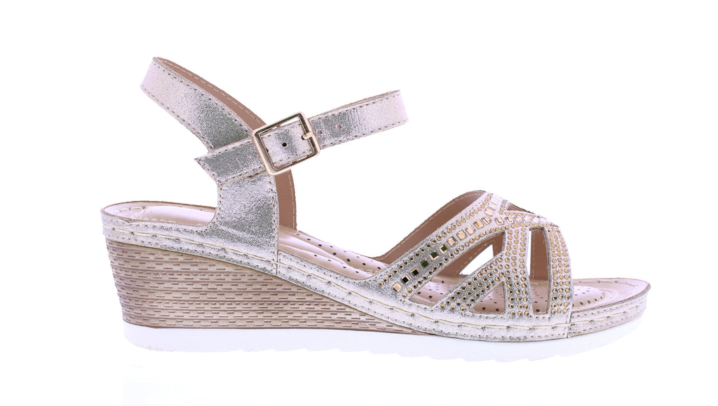 Women Rhinestone Platform Sandal