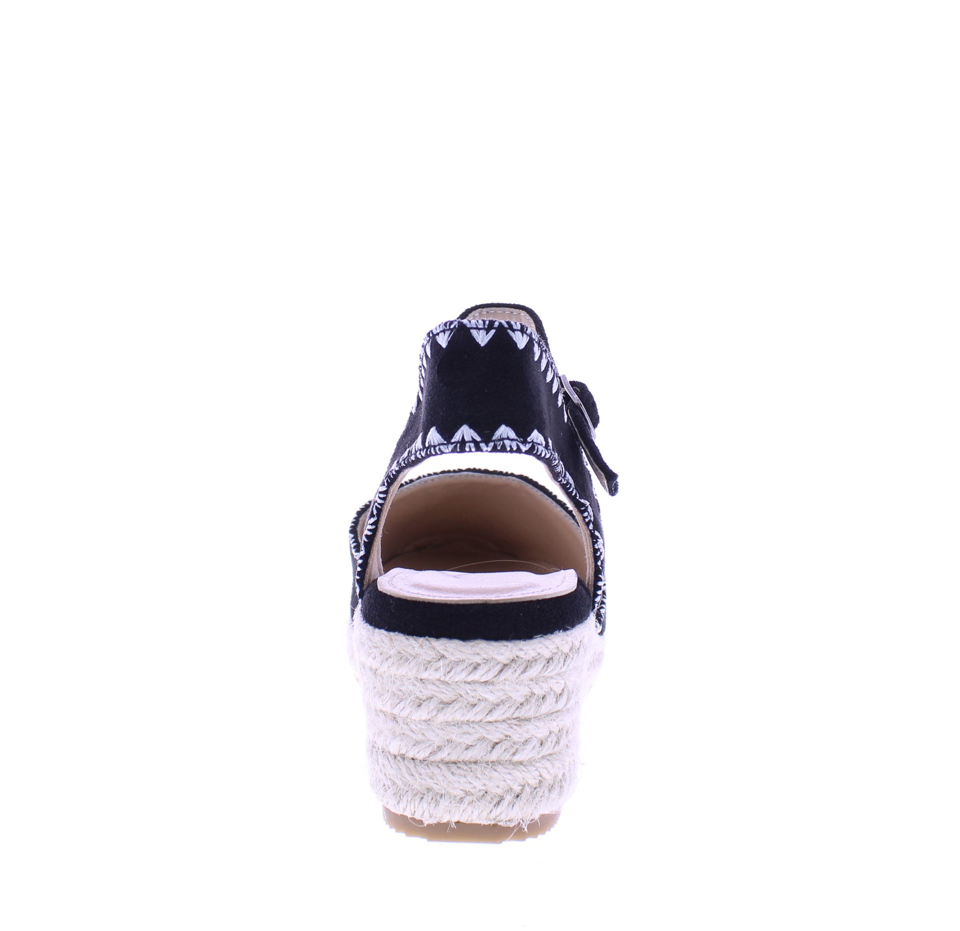 Women Microfiber Wedge with Stitching Detail