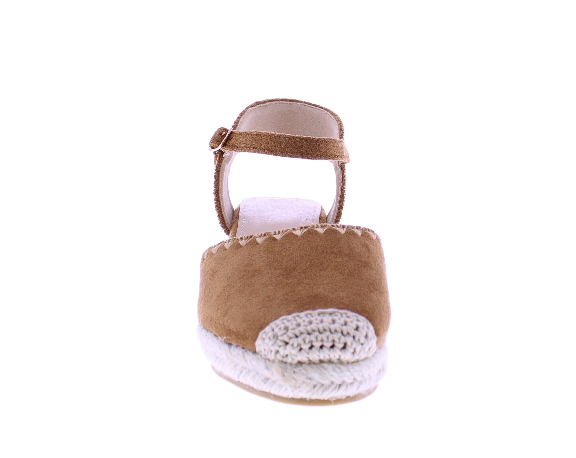 Women Microfiber Wedge with Stitching Detail