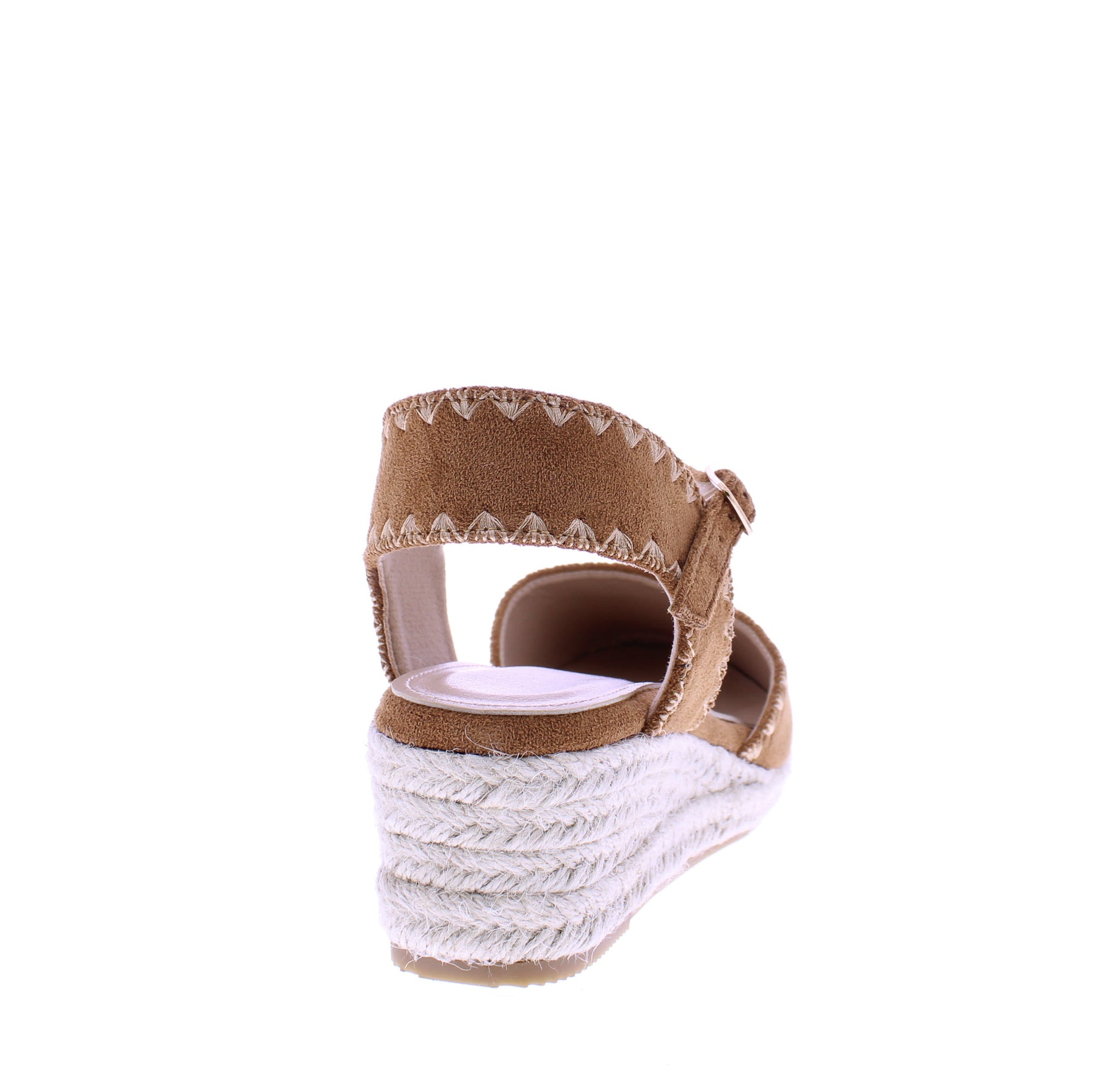 Women Microfiber Wedge with Stitching Detail