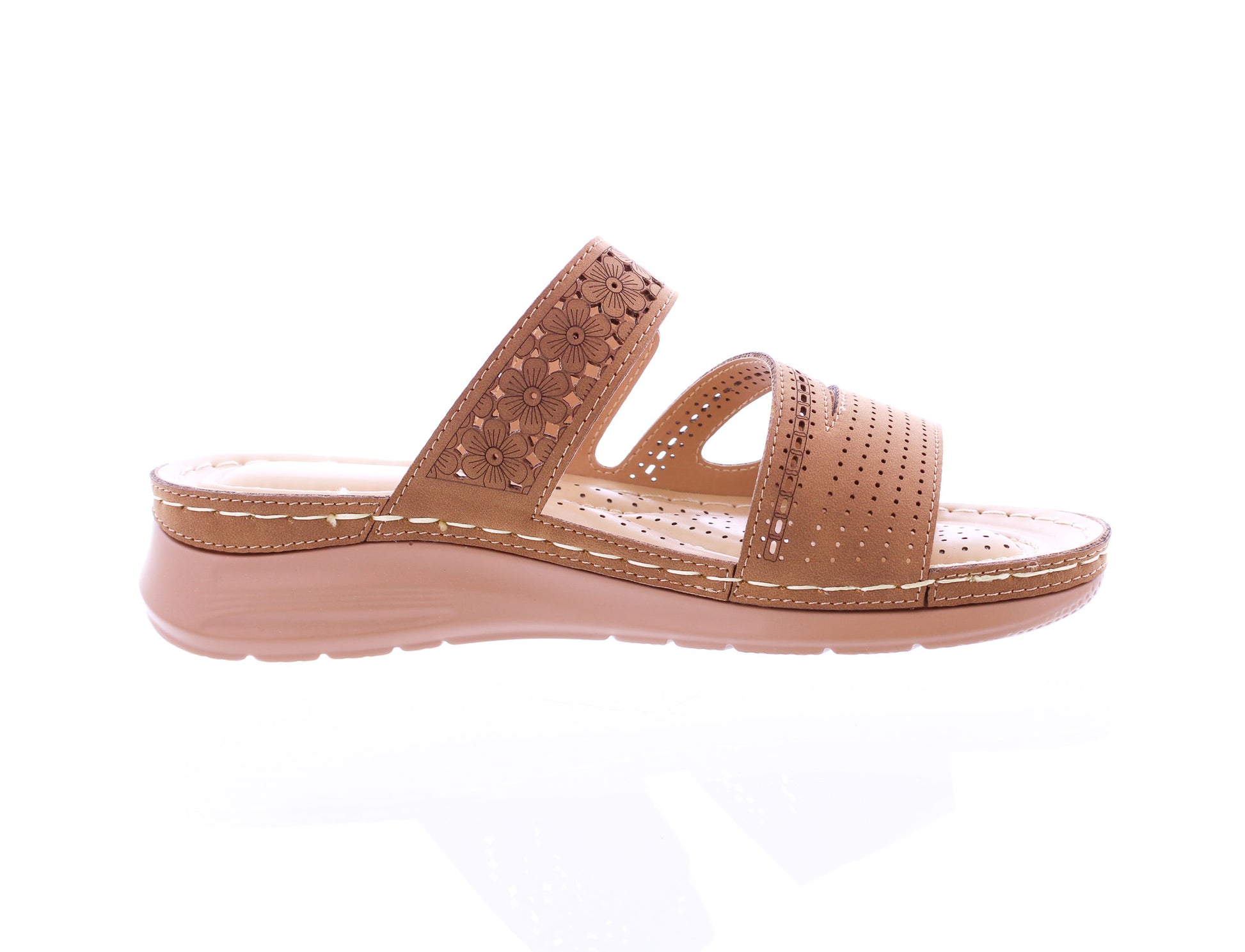 Women Suede Slip on Velcro Sandal