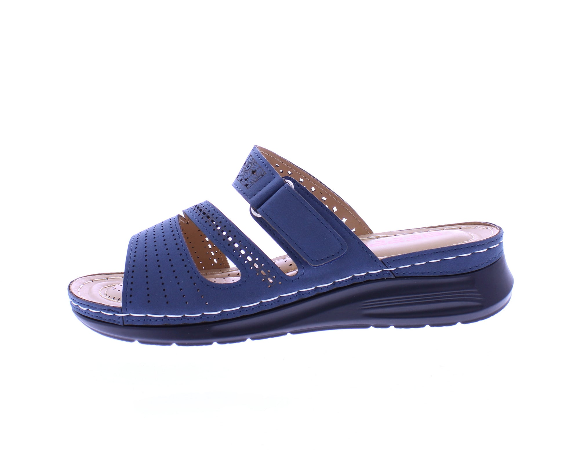 Women Suede Slip on Velcro Sandal
