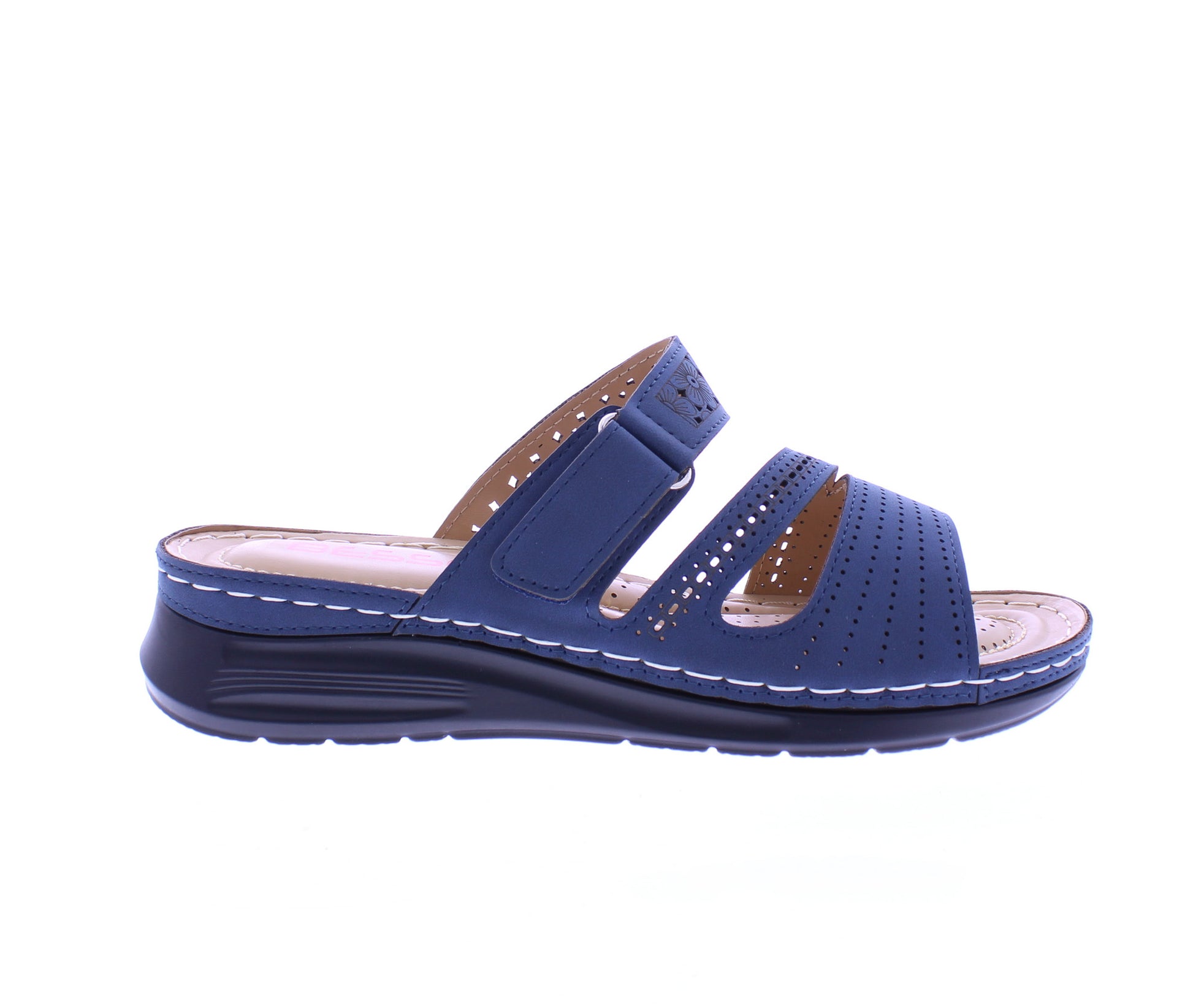 Women Suede Slip on Velcro Sandal