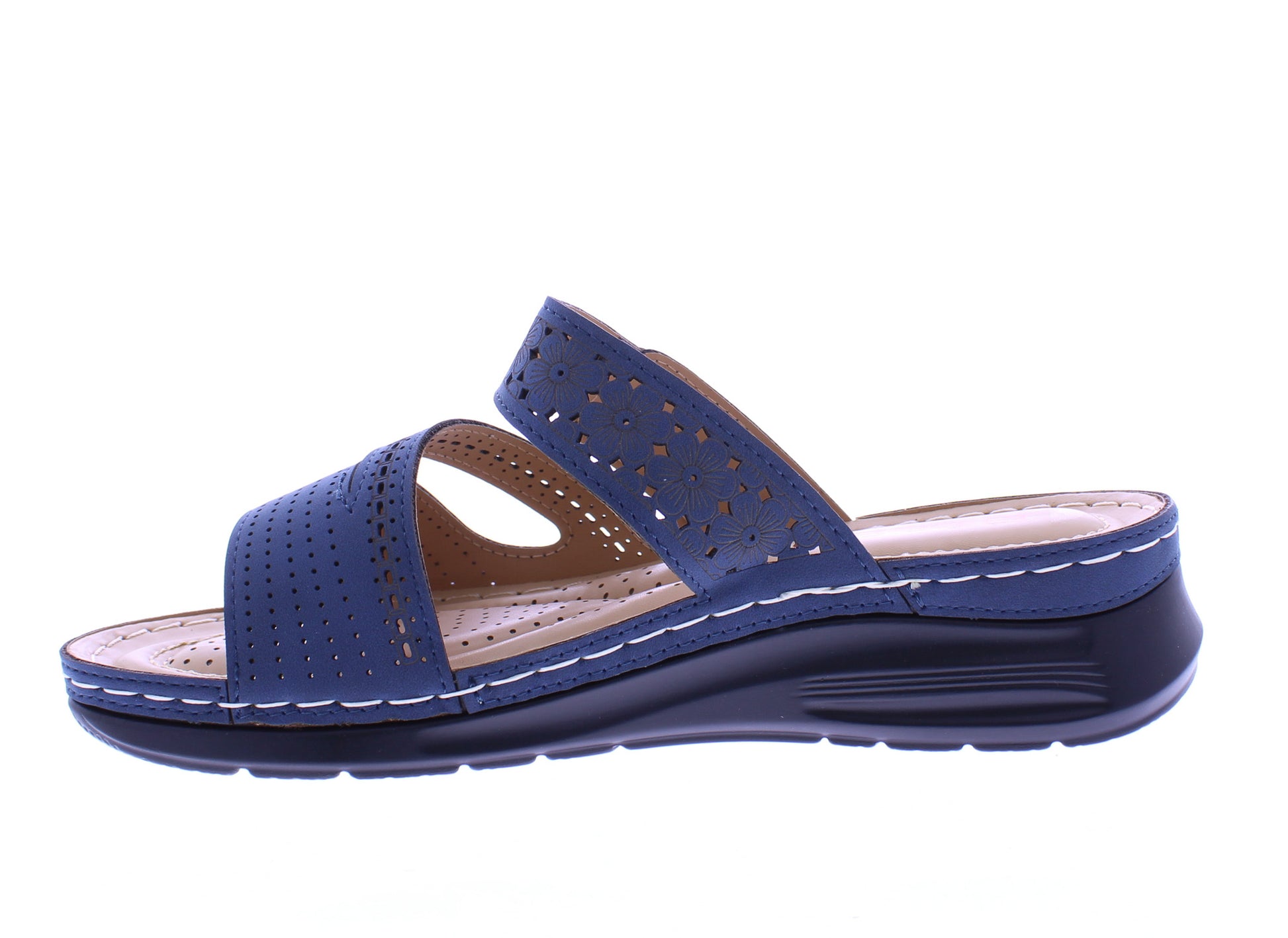 Women Suede Slip on Velcro Sandal