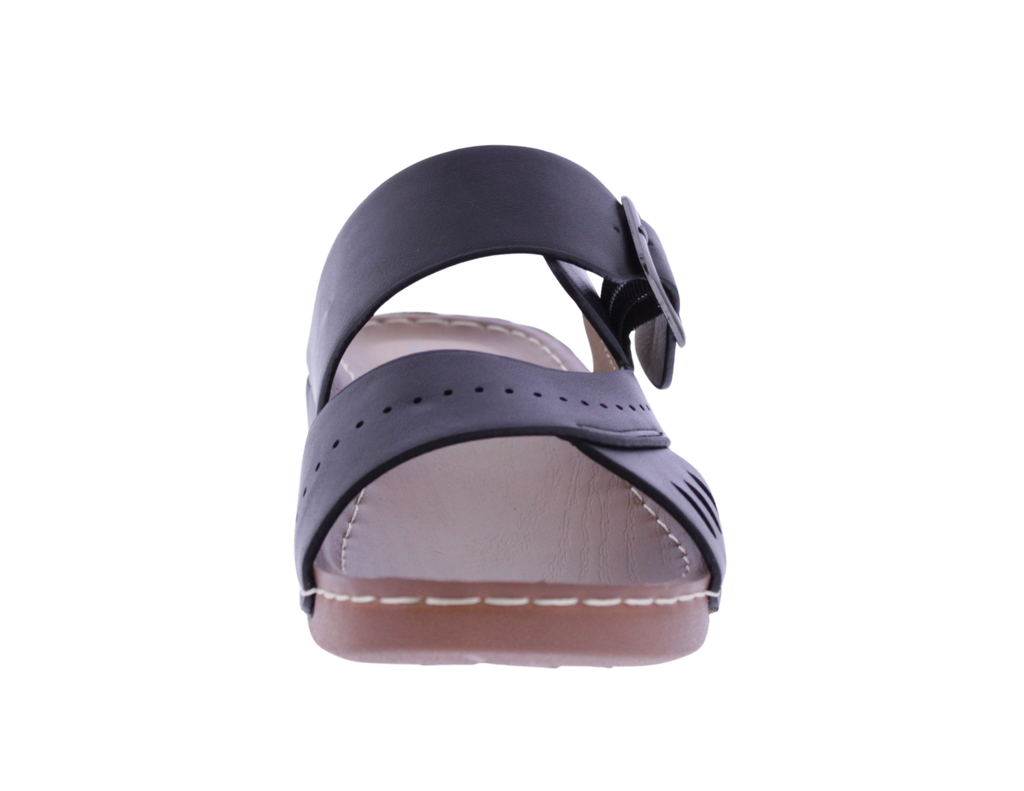 Women Faux Leather Slip on Sandal