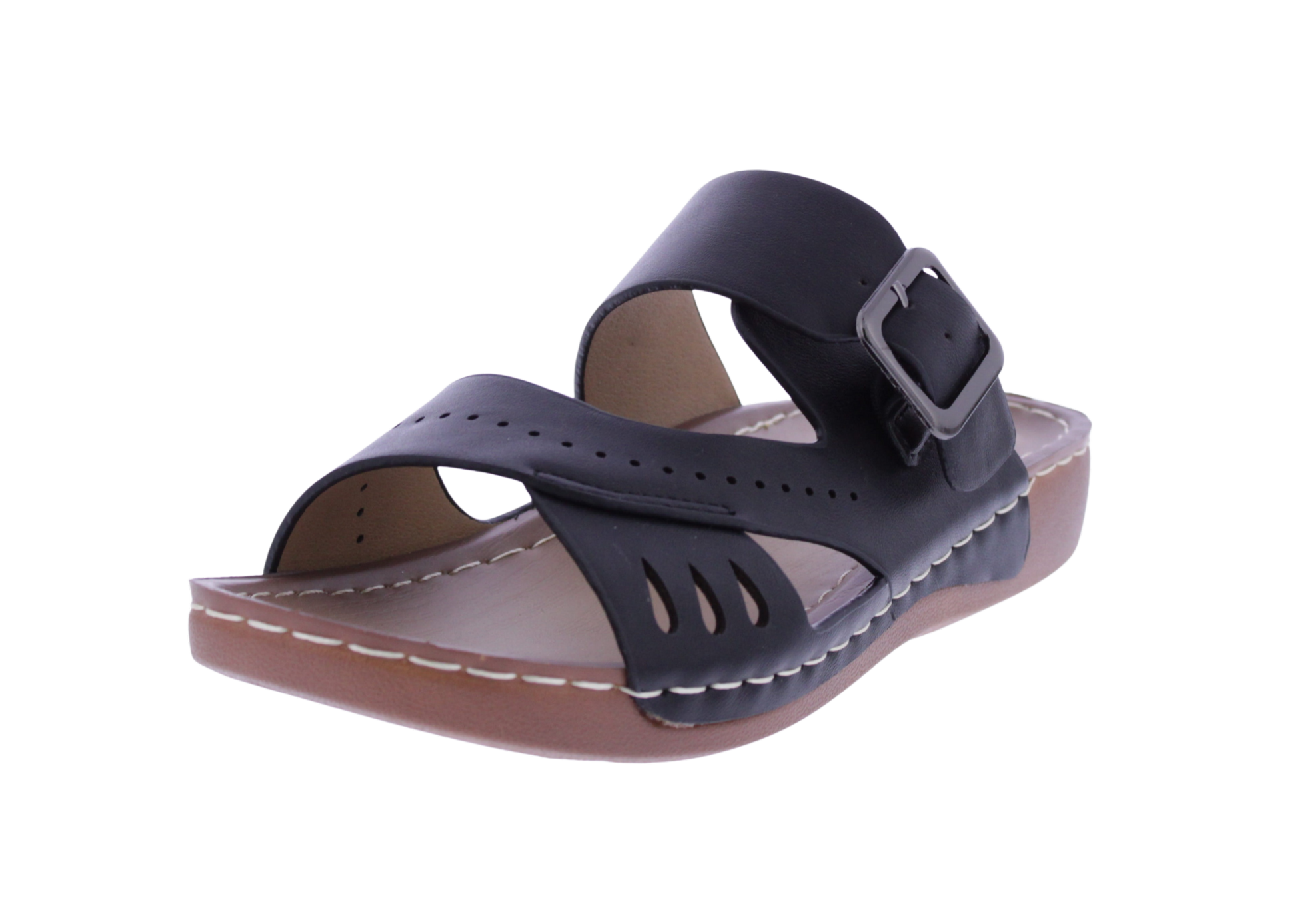 Women Faux Leather Slip on Sandal