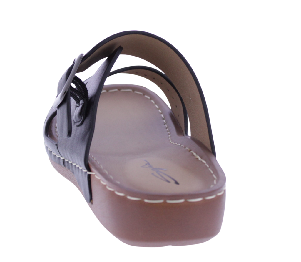 Women Faux Leather Slip on Sandal