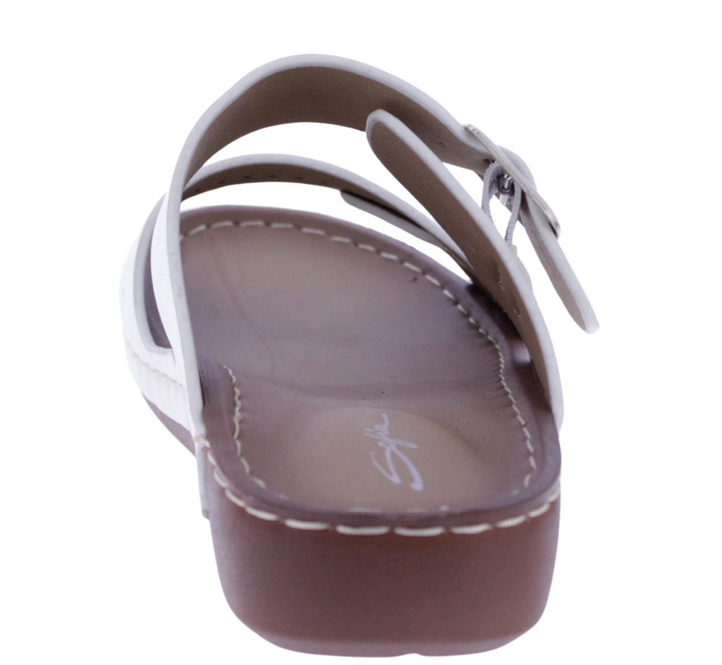 Women Faux Leather Slip on Sandal