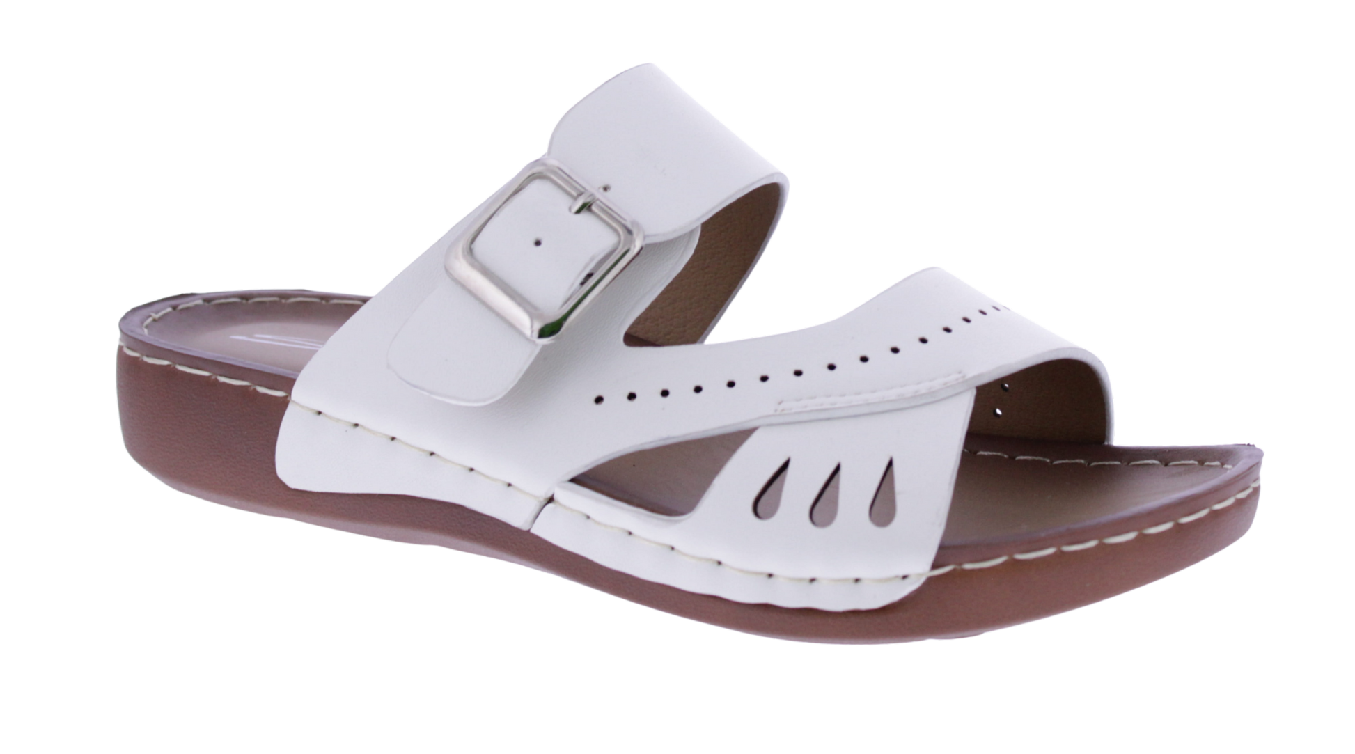 Women Faux Leather Slip on Sandal