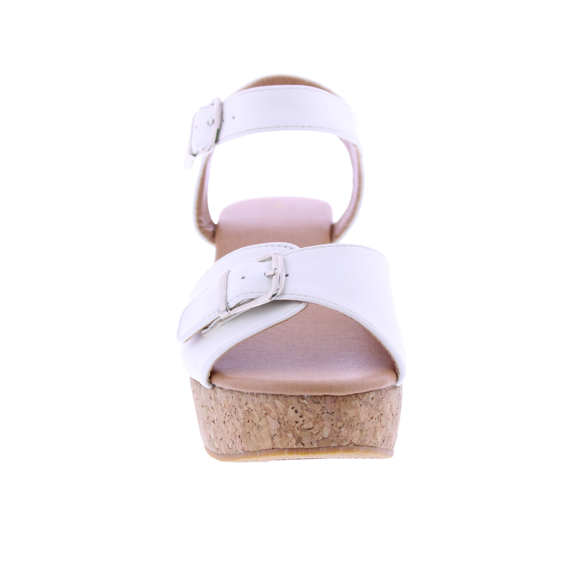 Sandalia Mujer Plataforma Piel Sintética Cierre Hebilla