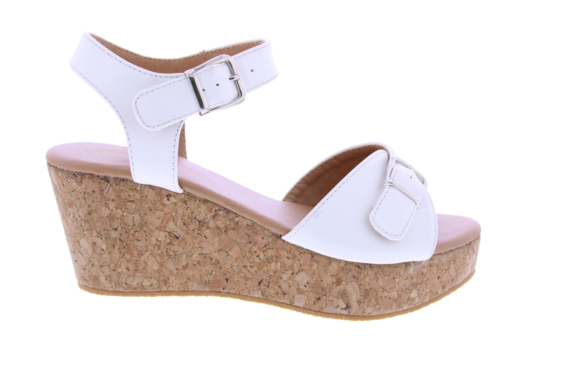 Sandalia Mujer Plataforma Piel Sintética Cierre Hebilla