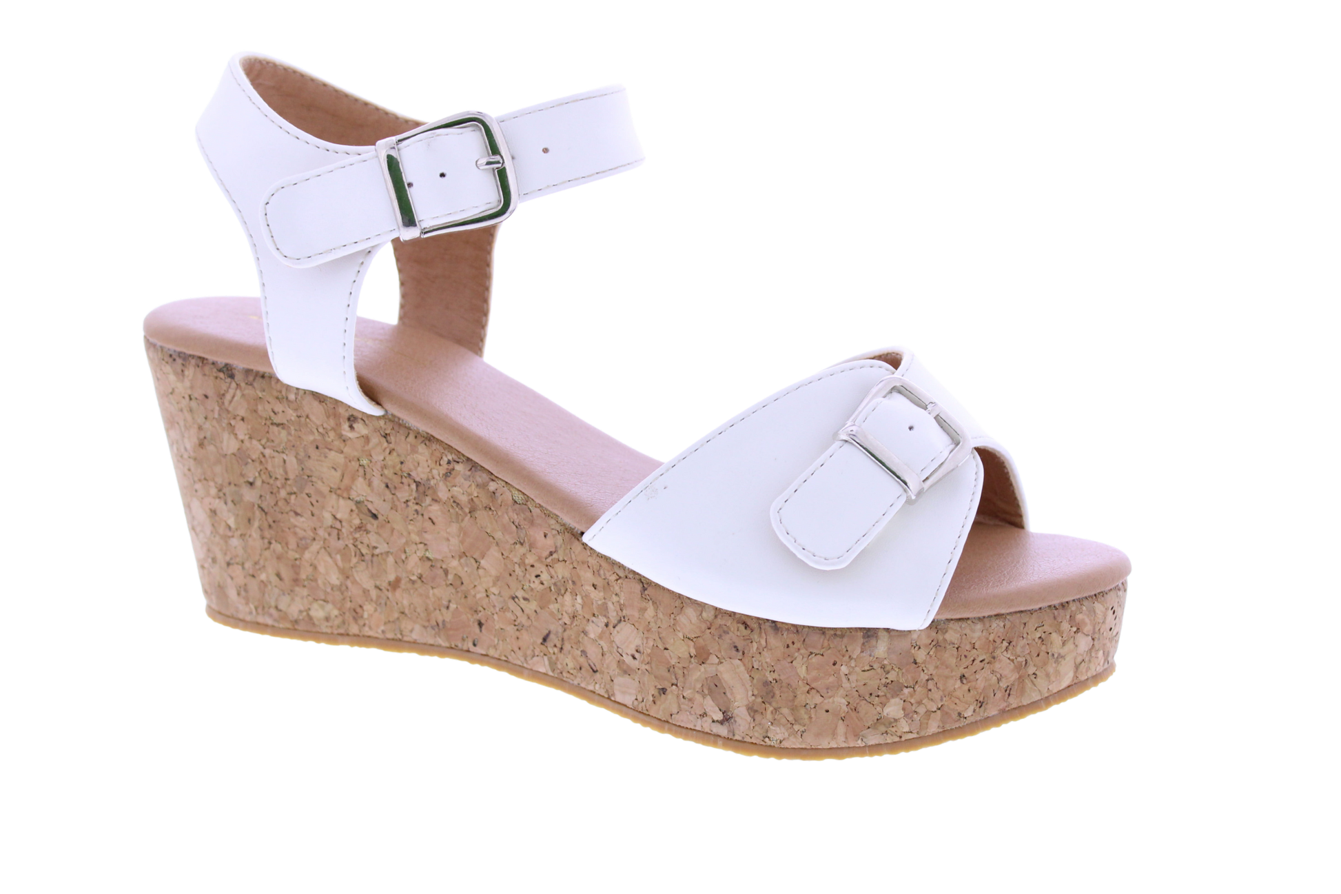 Sandalia Mujer Plataforma Piel Sintética Cierre Hebilla