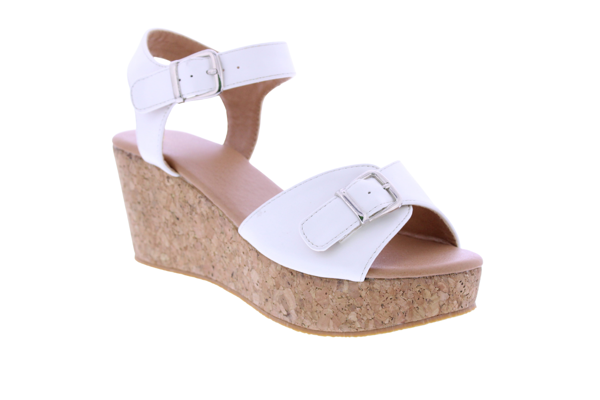 Sandalia Mujer Plataforma Piel Sintética Cierre Hebilla