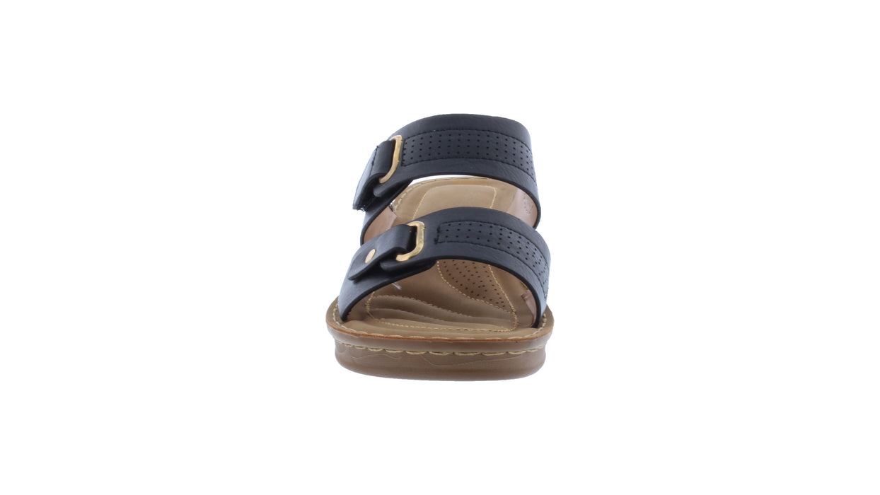 Women Synthetic Leather Sandal with Velcro Closure