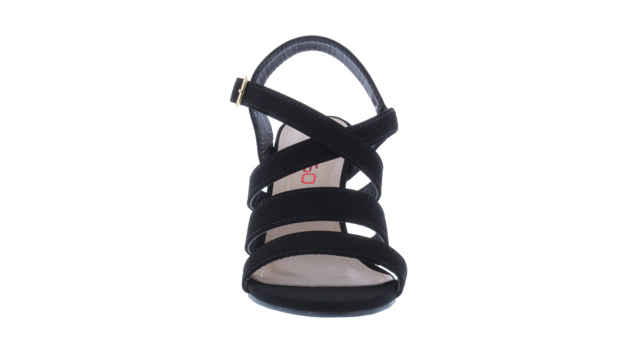 Women Strappy High Heel Sandal with Buckle Closure