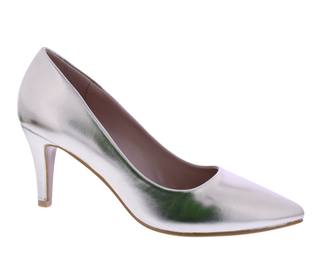 Zapato Tacón Alto Mujer 3” Cuero Sintético