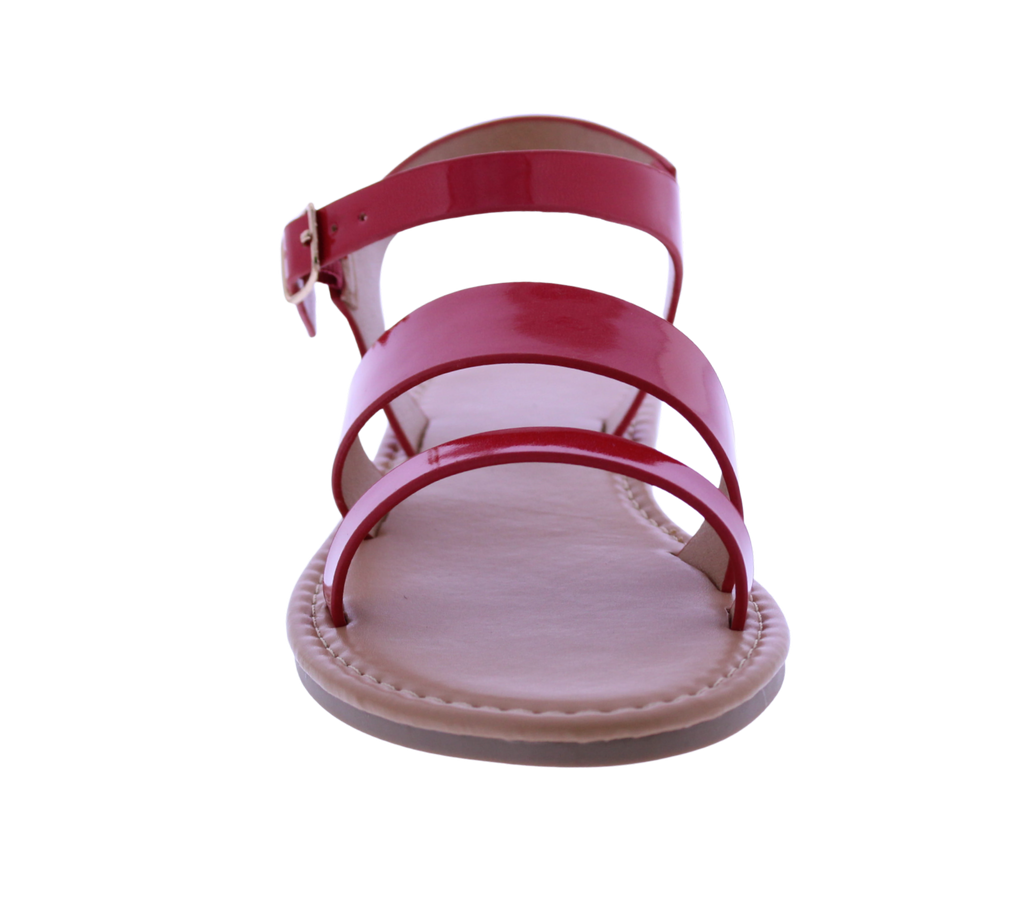 Women Asymmetrical Patent Sandal