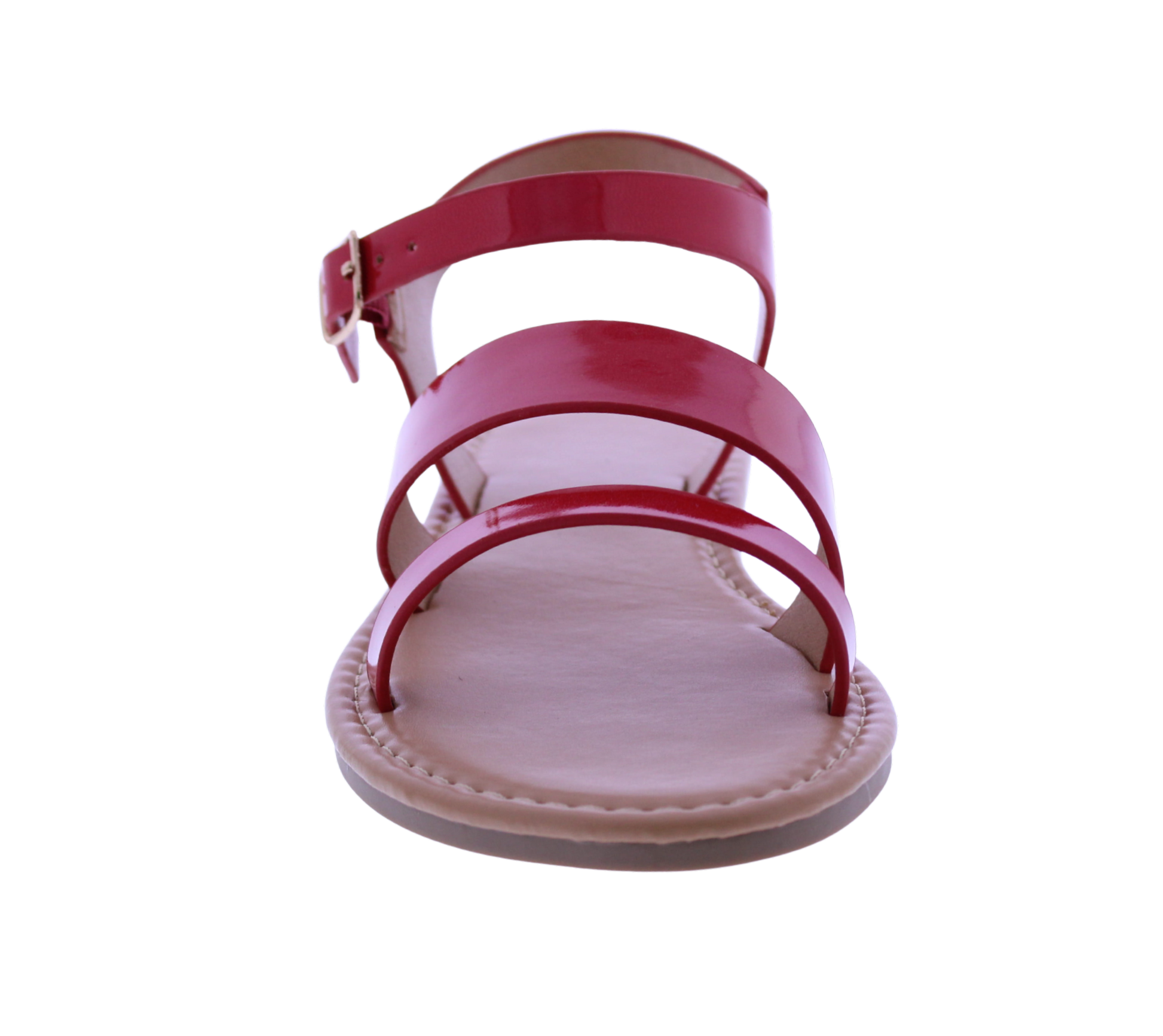 Women Asymmetrical Patent Sandal