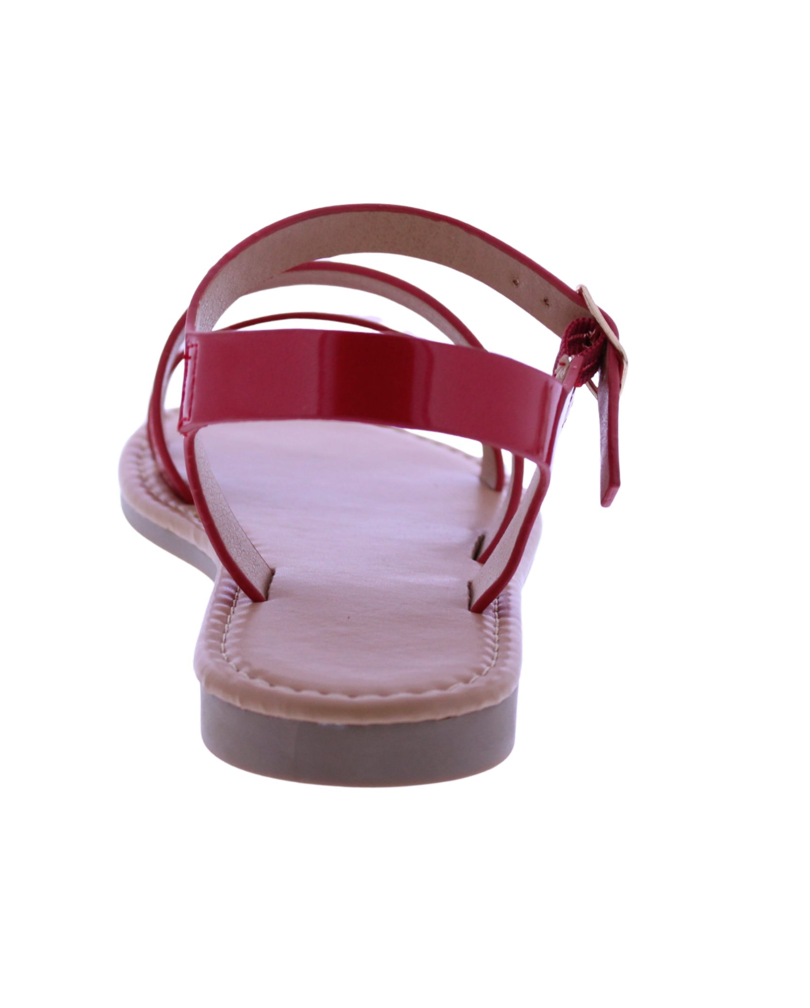 Women Asymmetrical Patent Sandal