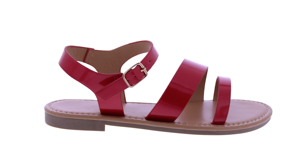 Women Asymmetrical Patent Sandal