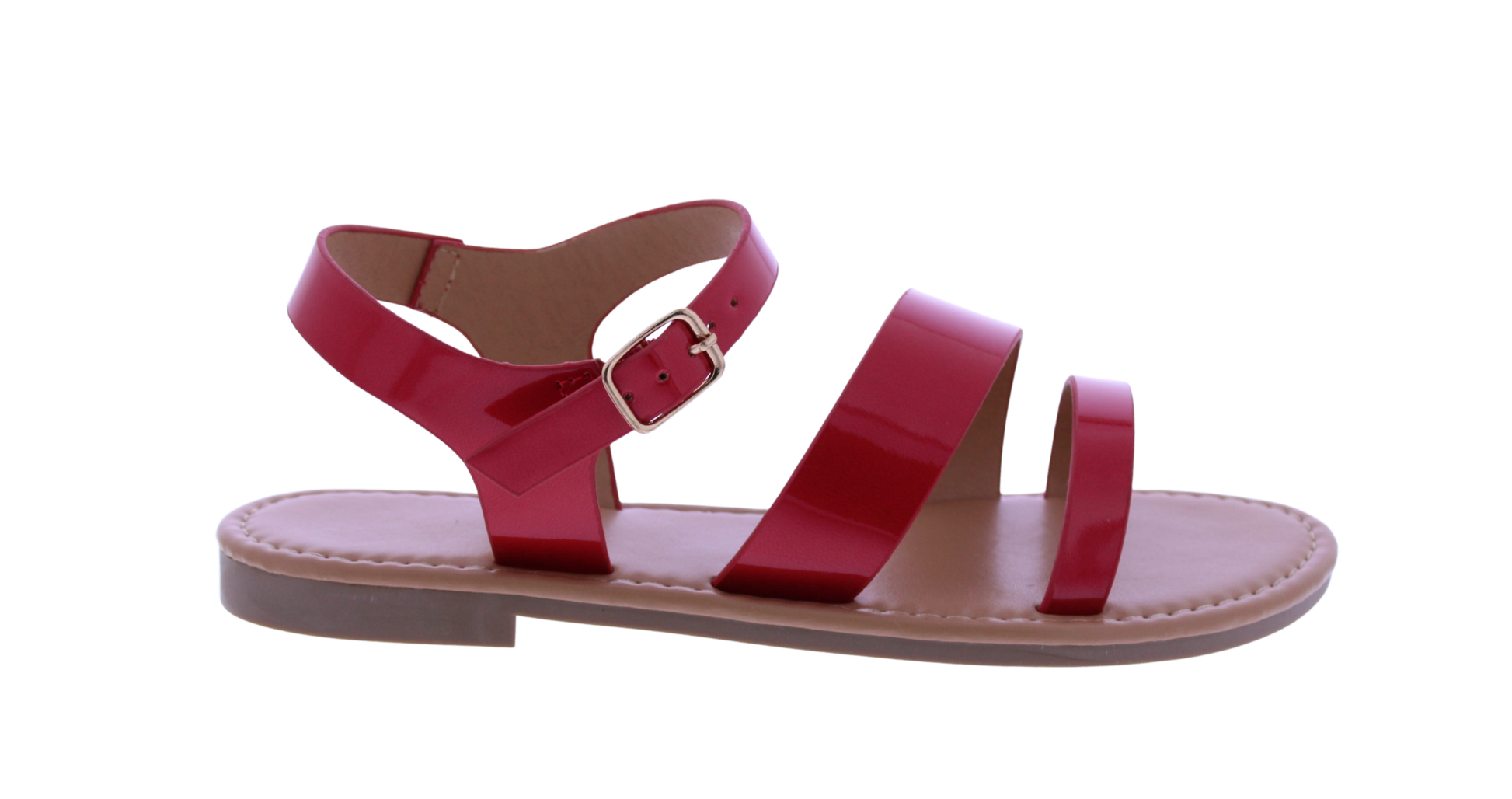 Women Asymmetrical Patent Sandal