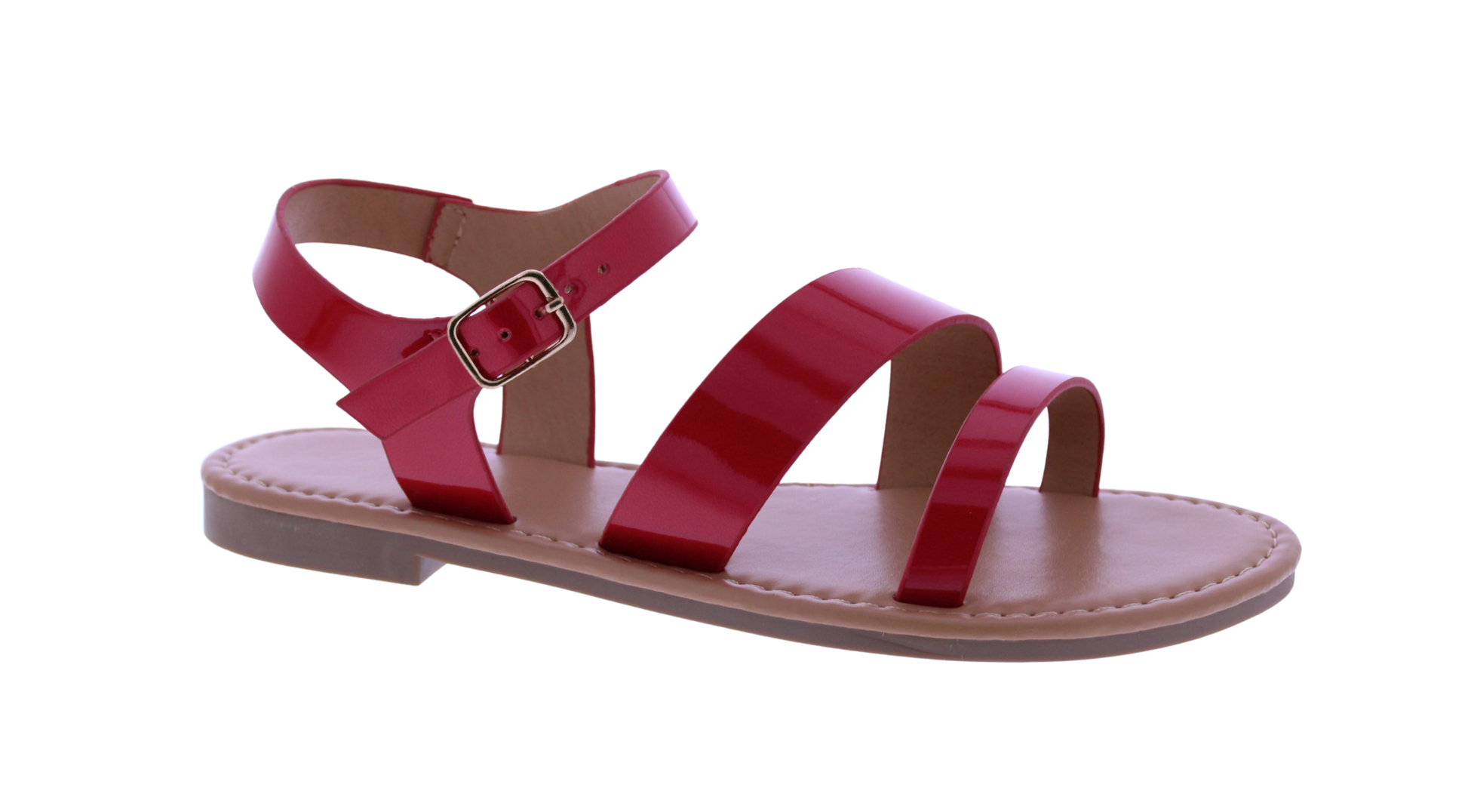 Women Asymmetrical Patent Sandal