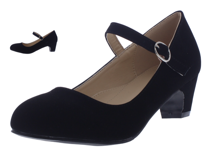 1” Women Close Toe Suede Sandal