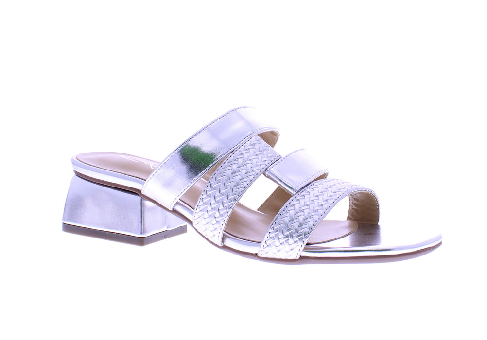 Women Mix Material Heel Slide