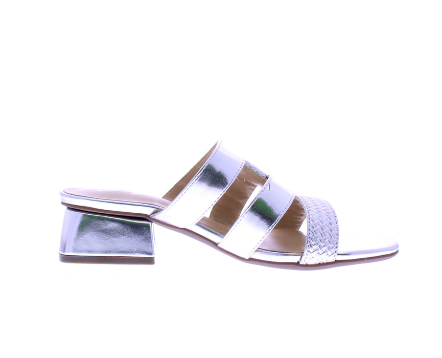 Women Mix Material Heel Slide