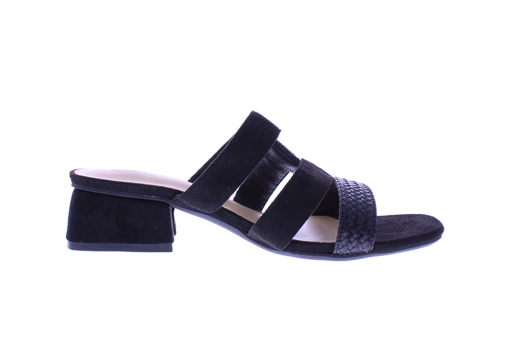 Women Mix Material Heel Slide