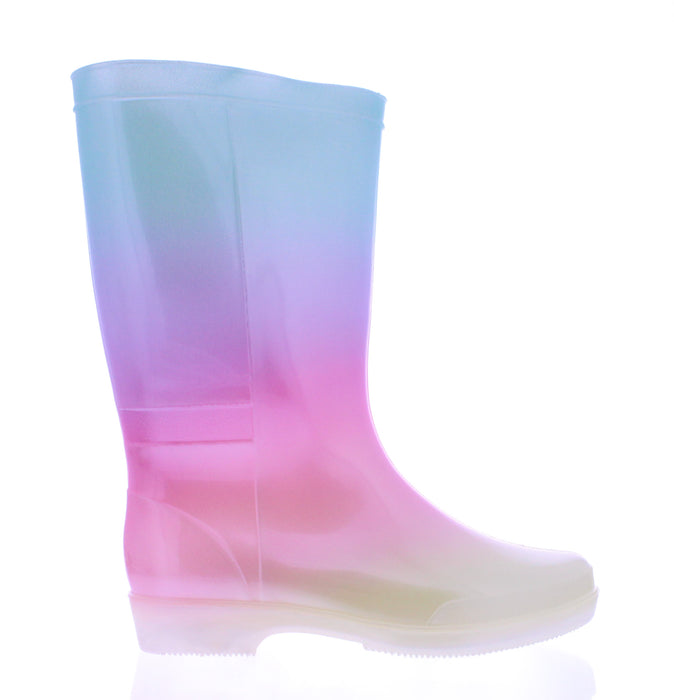 11” Women Rain boot with Pearl Finish