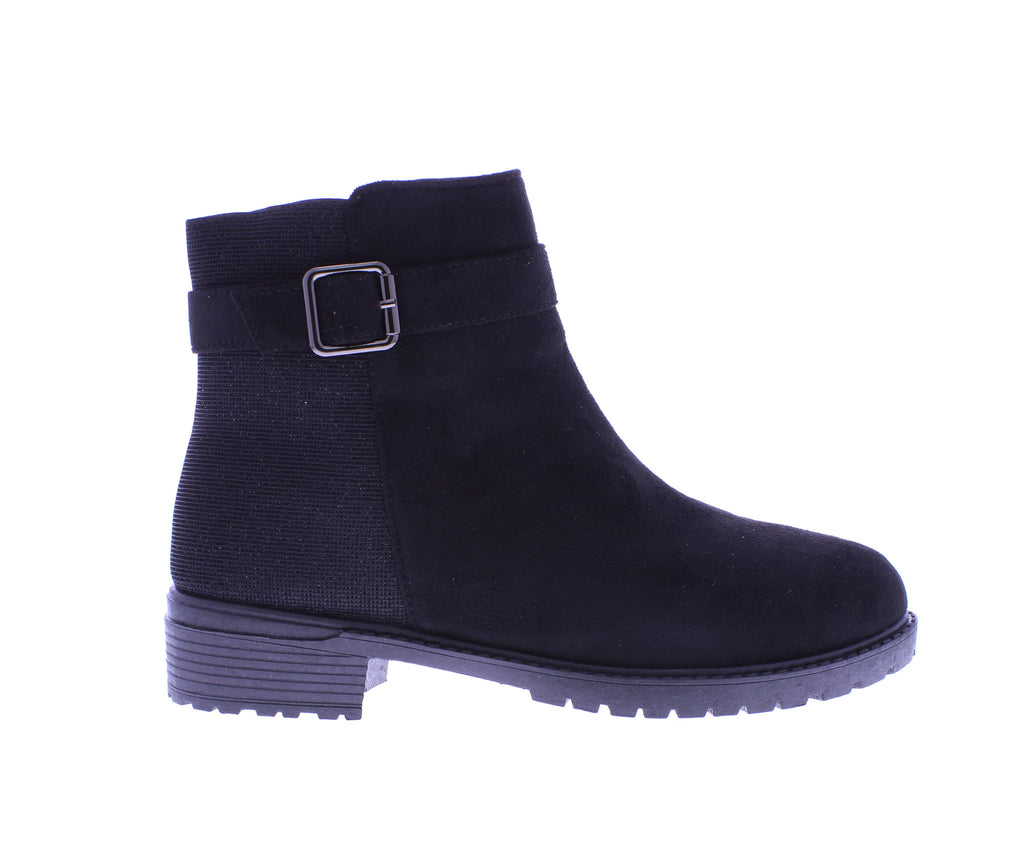 Women Microfiber & Sparkle Zip Up Boot